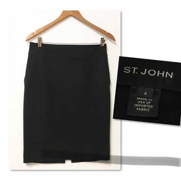 St. John Dresses & Skirts - ST. JOHN Black Pencil Skirt sz 6 Black label